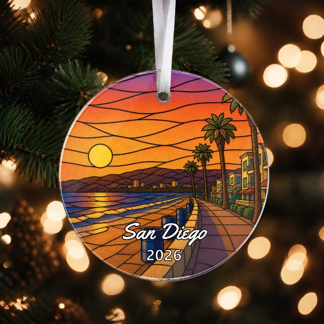 Personalised San Diego Acrylic Ornament, Custom Ca Ornament (Creator Uploaded)
