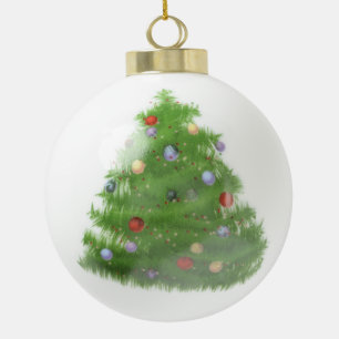 Personalised San Francisco Christmas Card –Holiday Ceramic Ball Christmas Ornament