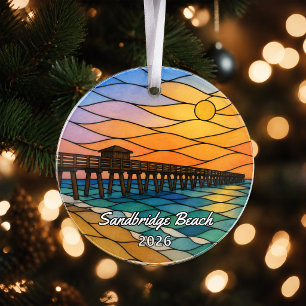 Personalised Sandbridge Beach Acrylic Ornament, Cu Ornament