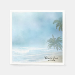 Personalised Sandy Beach Wedding Napkins