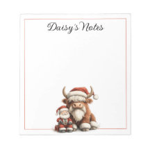 Personalised Santa and Highland Cow