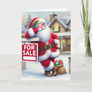 Personalised Santa as a Real Estate Agent Holiday Card