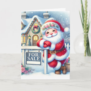 Personalised Santa as a Real Estate Agent Holiday Card
