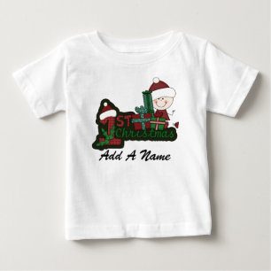Personalised Santa Baby 1st Christmas Tshirt