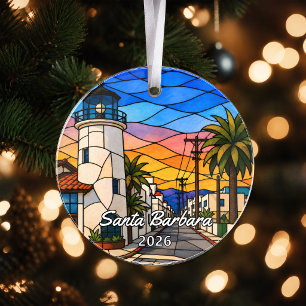 Personalised Santa Barbara Acrylic Ornament, Custo Ornament