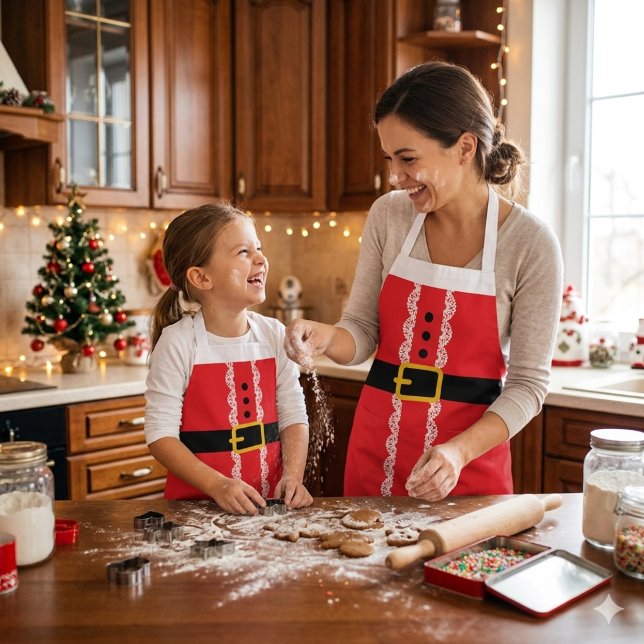 Personalised Santa  Christmas Apron (Personalised Santa Christmas Apron)