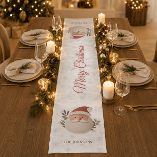 Personalised Santa Christmas – Family Name Medium Table Runner