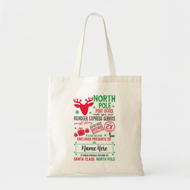 Personalised Santa Christmas Gift Bags (Front)