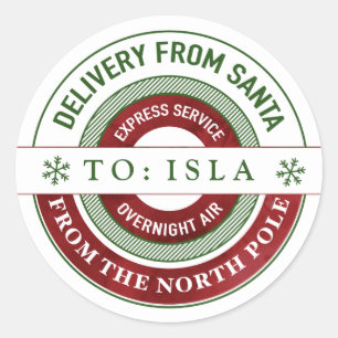 Personalised Santa Christmas Gift Stickers