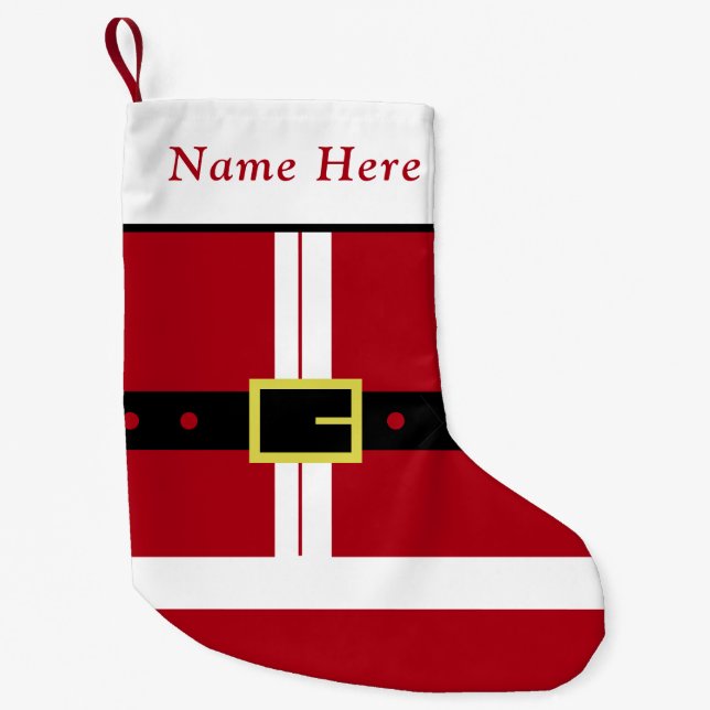 Personalised Santa Christmas Stocking Custom Name (Front)