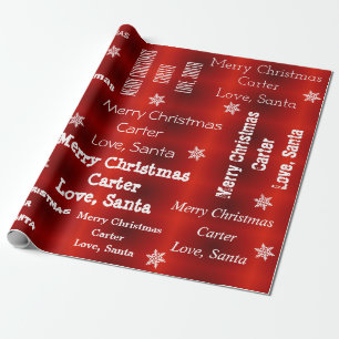Personalised Santa Christmas Wrapping Paper
