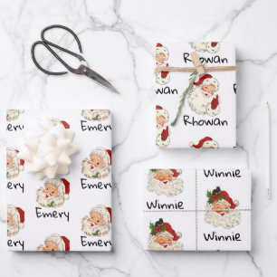 Personalised Santa Christmas Wrapping Paper Sheets