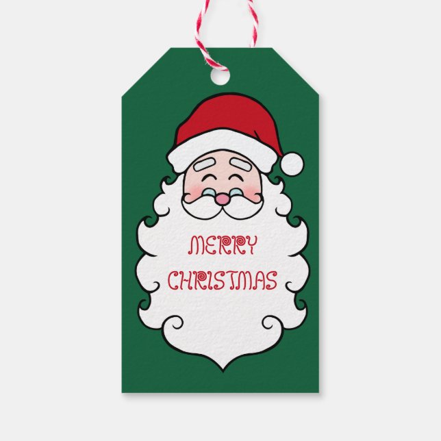 Personalised Santa Claus Christmas Gift Tags (Back)
