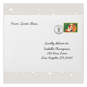 Personalised Santa Claus Envelope for Kids' Letter