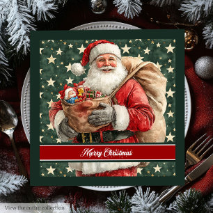 Personalised Santa Claus Holiday Table Napkins