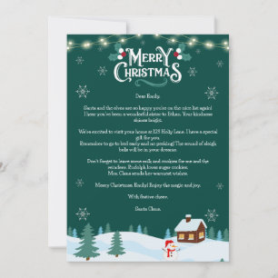 Personalised Santa Claus Letter Christmas Card