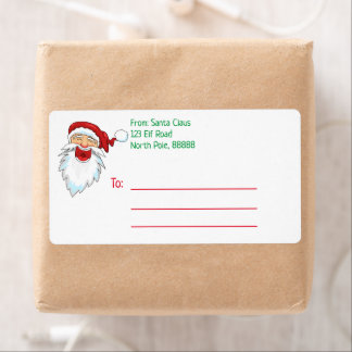 Personalised Santa Claus Mailing Label