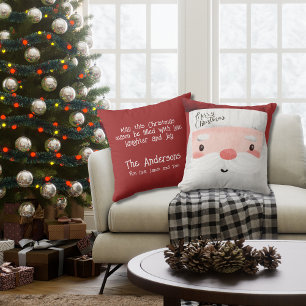 Personalised Santa Claus Merry Christmas  Cushion