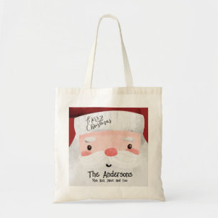 Personalised Santa Claus Merry Christmas Tote Bag