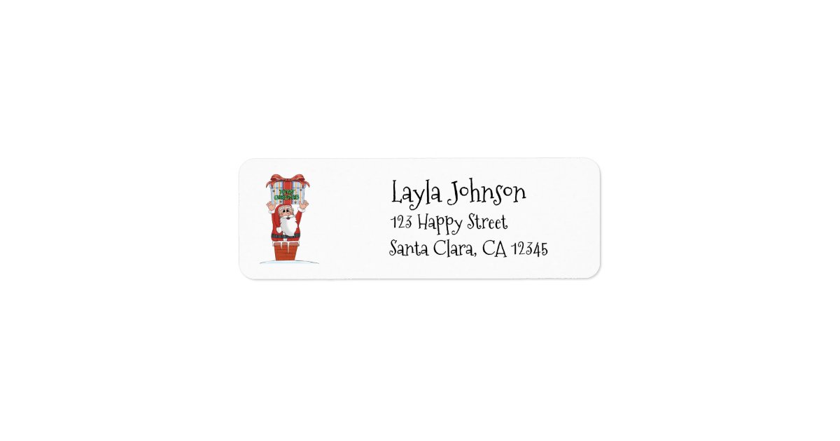 Personalised Santa Claus Return Address Labels | Zazzle