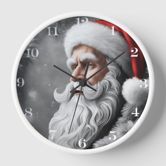 Personalised Santa Claus Wall Clock (Front)