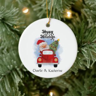 Personalised santa clause  christmas ornaments cus