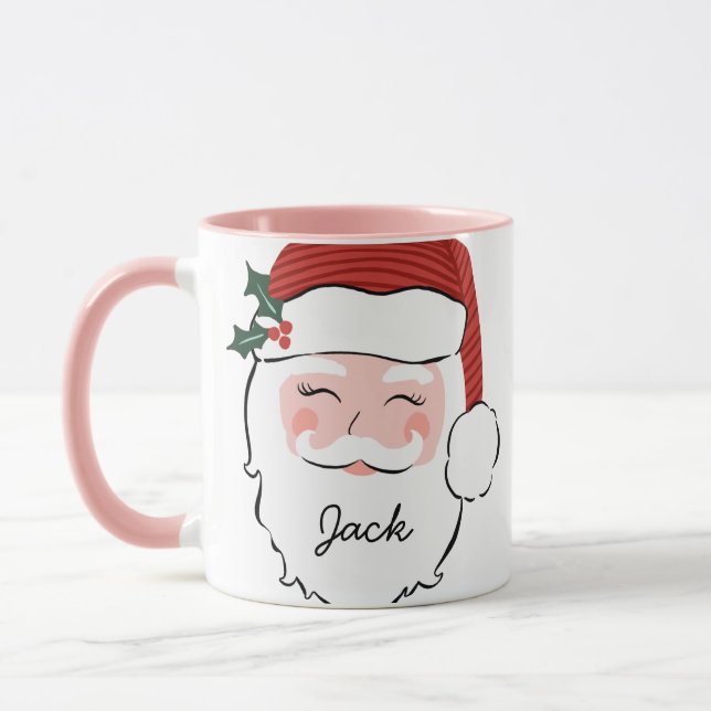 Personalised Santa Face | Ho, Ho, Ho  Mug (Left)