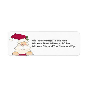 Personalised Santa Holiday Return Address Labels