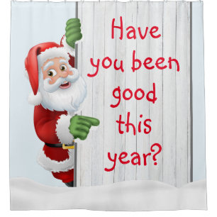 Personalised Santa in the Snow Shower Curtain