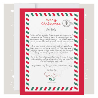 Personalised Santa Letter Card for Kids