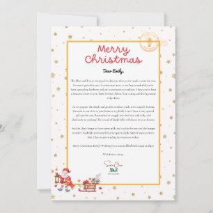 Personalised Santa Letter Christmas Card for Kids