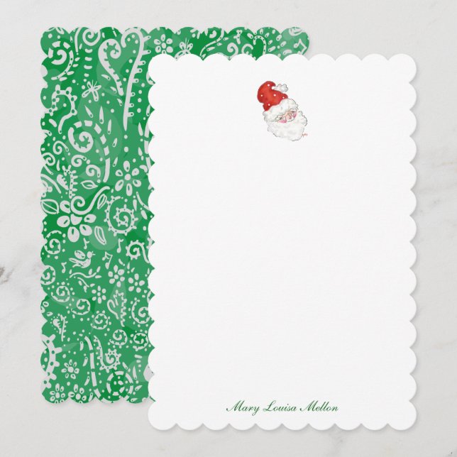 Personalised Santa Notes Invitation (Front/Back)