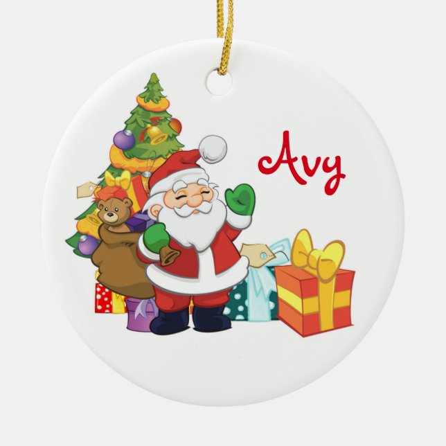 Personalised Santa Ornament (Front)