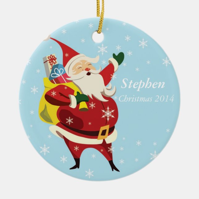 Personalised Santa Ornament (Front)