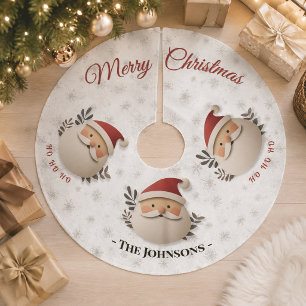 Personalised Santa – Rustic Christmas Decor Brushed Polyester Tree Skirt