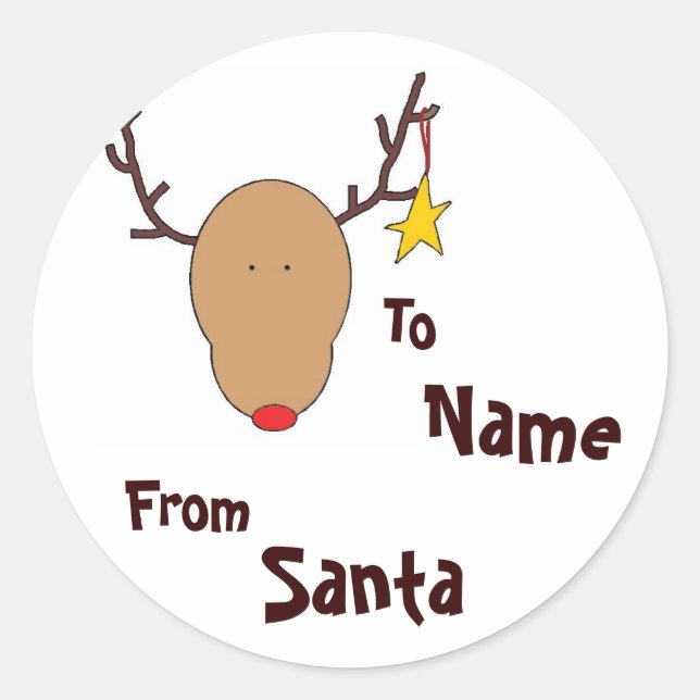 Personalised Santa Sticker (Front)