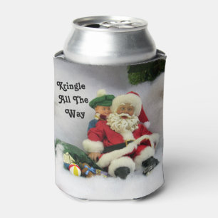 Personalised Santa Takes A Tumble - Can Cooler