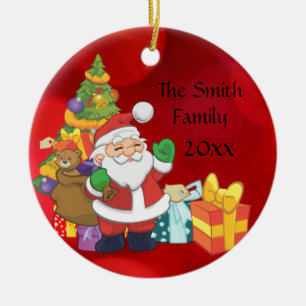 Personalised Santa Tree Gifts Christmas Ornament