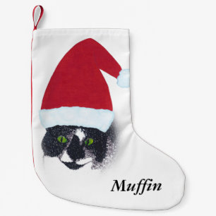 Personalised Santa Tuxedo Cat Christmas Stocking