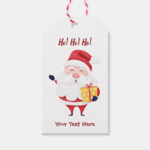 Personalised Santa with Gift Holiday Gift Tag