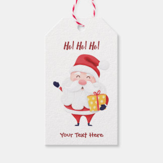 Personalised Santa with Gift Holiday Gift Tag