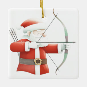 Personalised Santa's Favourite Archer Ceramic Ornament