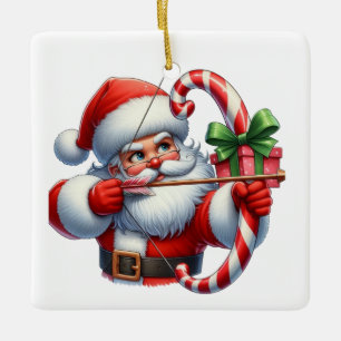 Personalised Santa's Favourite Archer Ceramic Ornament