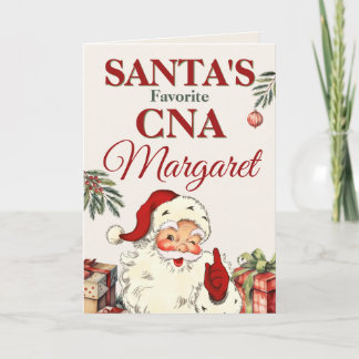 Personalised Santa's Favourite CNA Christmas Card