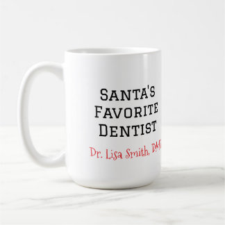 Personalised Santa's Favourite Dentist Mug