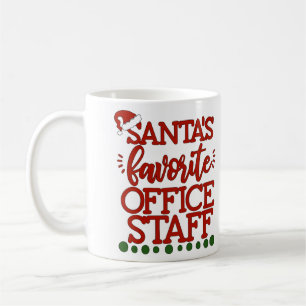 Personalised Santa's Favourite Office Staff  Coffee Mug