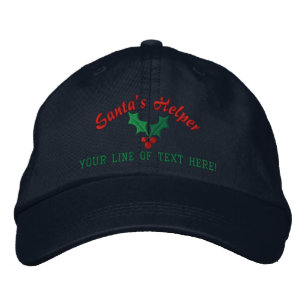 Personalised Santa's Helper Embroidered Hat