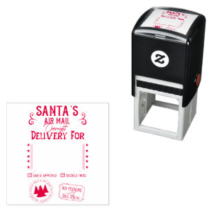 Personalised Santa's Overnight Delivery  Self-inking Stamp