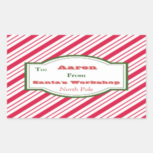 Personalised Santa's Workshop Gift Tag Stickers