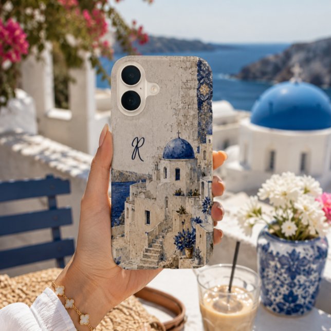 Personalised Santorini Greece  iPhone 16 Case (Creator Uploaded)